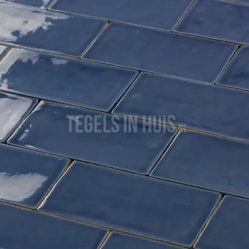 Speciale Aanbieding Equipe wandtegel Masia blauw glans 7,5x15cm – Langwerpige witjes – 21240