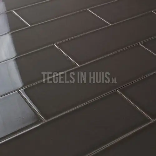 Wandtegel 10×30 cm VT Smoke slate grijs glans Exclusieve Aanbieding