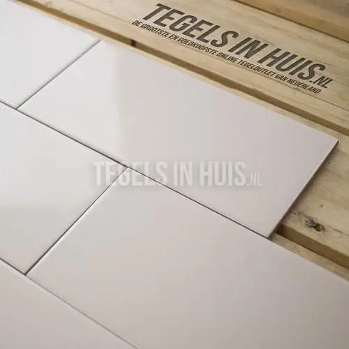 Wandtegel vlak 10X20 bone hueso glans Populair