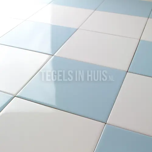 Dagaanbieding Wandtegel Azul glans licht blauw 15×15