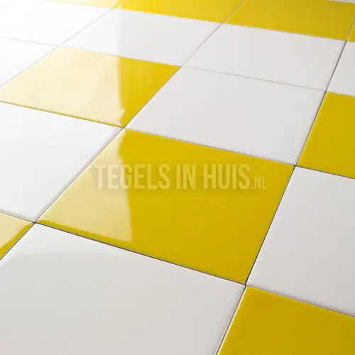 Wandtegel Amarillo Yema glans geel 15×15 Laatste Versie