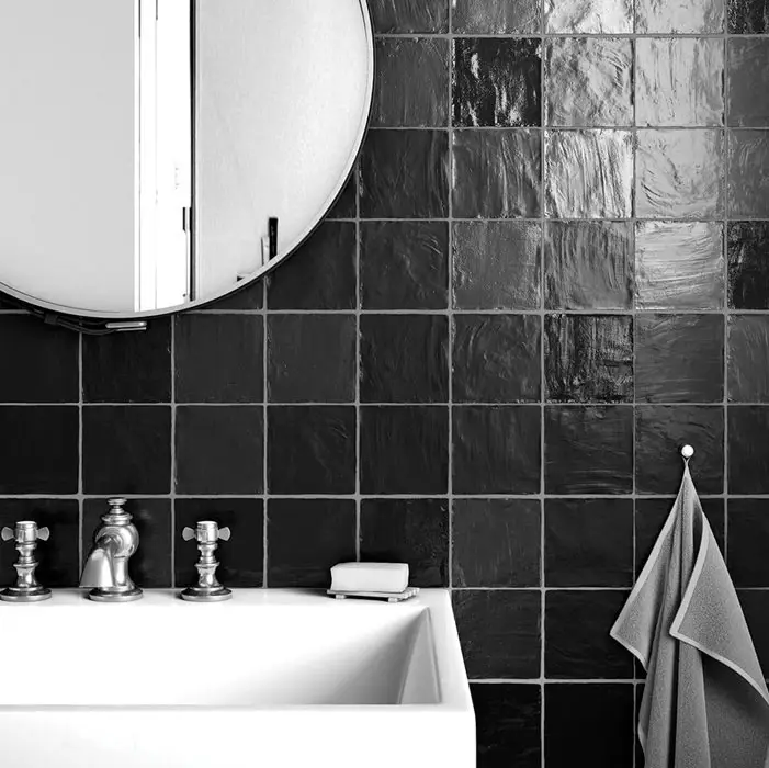 Wandtegel 10×10 zwart handvormlook zwart Aanbieding