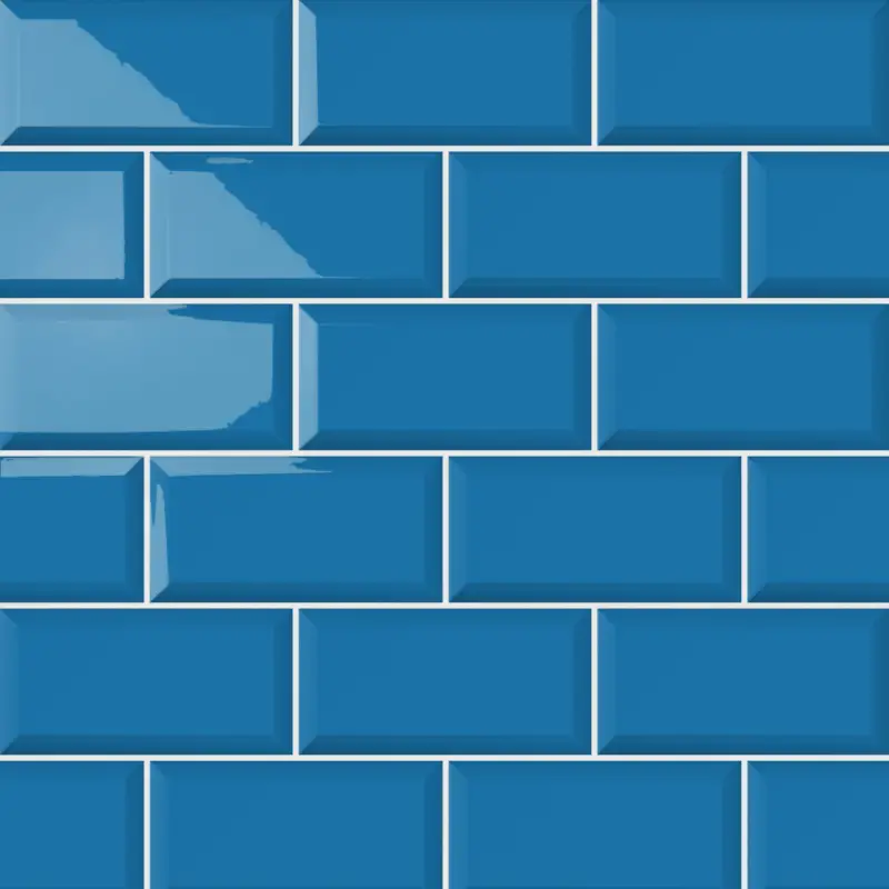 Wandtegel metrotegel 10×20 Teal blauw glans Direct Verzonden
