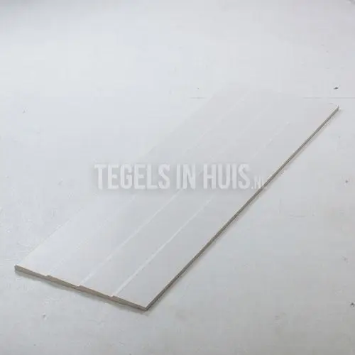 Nieuw Wandtegel Mat Wit Lamellen 30×90
