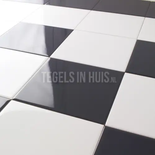 Wandtegel Azul Noche Antraciet glans 15×15 Hoge Kwaliteit