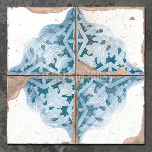 Koopje Vintage Vloertegel – Wandtegel FS Artisan Decor A 33×33 4 in 1 R9