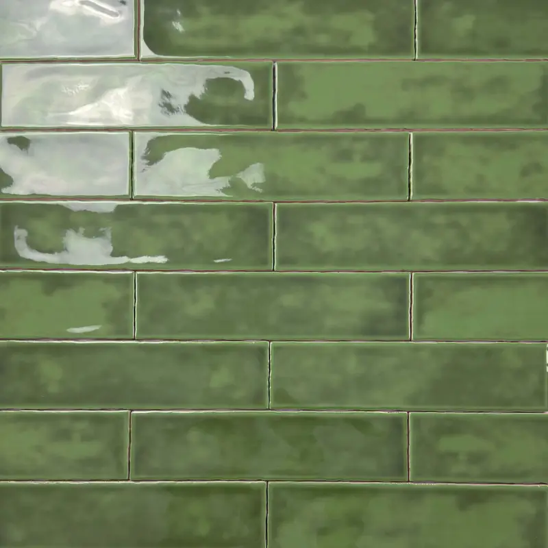 Wandtegel handvormlook Fez Groen 7,5×30 cm Betrouwbaar