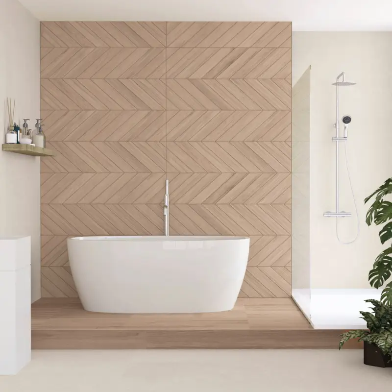 Meest Verkocht Wandtegel houtlook Kumi chevron elm 60×120 gerectificeerd