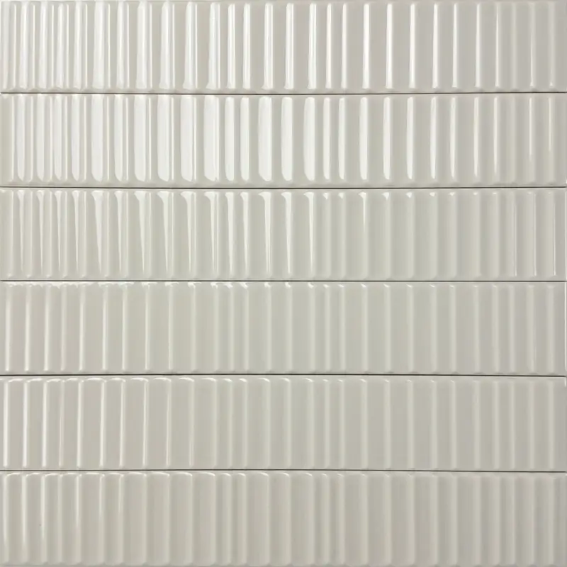 Wandtegel Tokyo ribbel licht grijs 5×30 cm Betrouwbaar