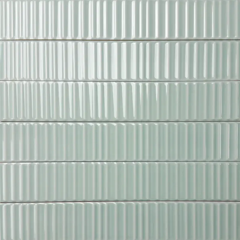 Seizoensaanbieding Wandtegel Tokyo ribbel fern groen 5×30 cm