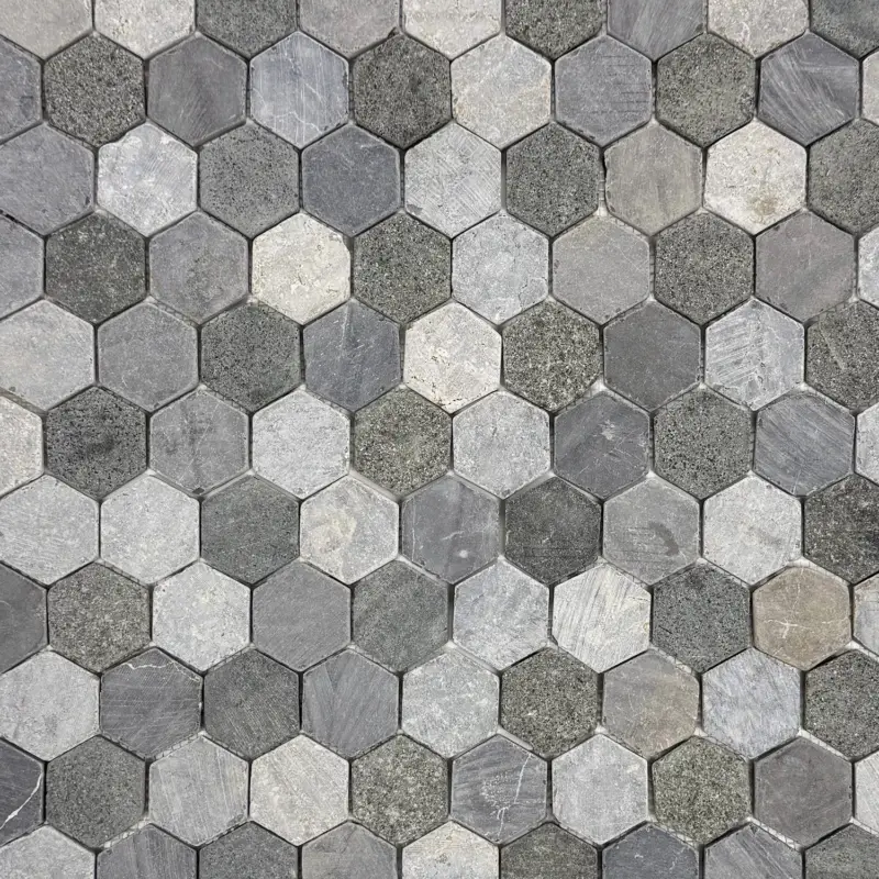 Lage Prijs Mozaïek Hexagonal kubu grijs 28,5×31,5