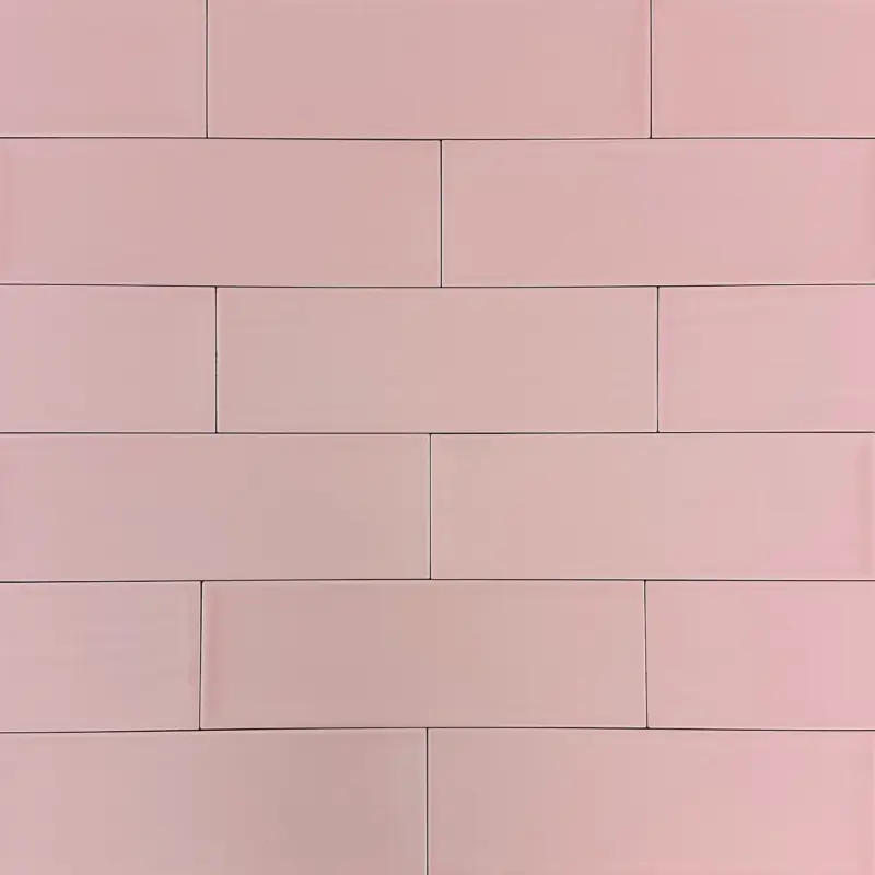 Wandtegel Aria handvorm licht roze mat 10×30 Speciale Aanbieding