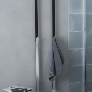 Arc, elektrische handdoekwarmer Soft zwart / Geborsteld Korting