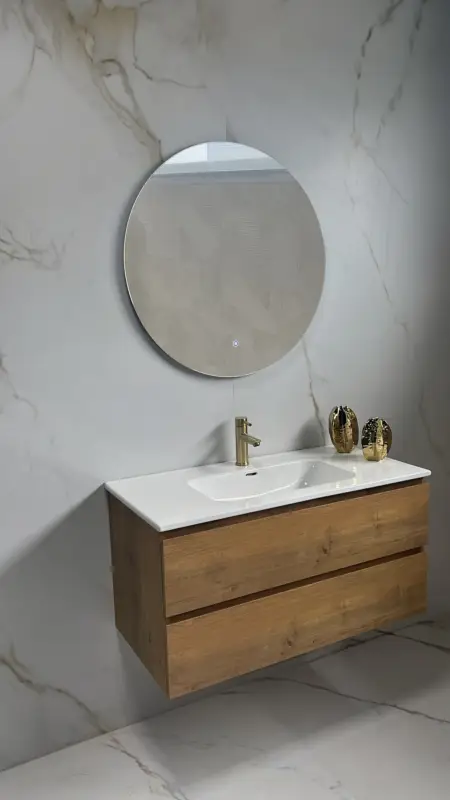 Laatste Versie Badkamerspiegel 60cm LED, touch knop, anti-condens