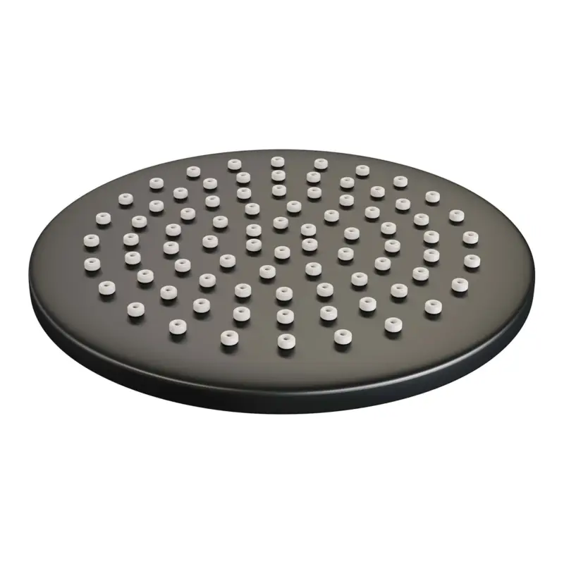 Zwarte thermostatische regendoucheset met drukknoppen, 20 cm douchekop en handdouche Meest Verkocht