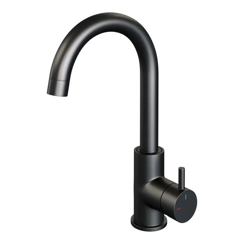 BRAUER Black Edition hoge opbouw wastafelmengkraan mat zwart Exclusieve Aanbieding