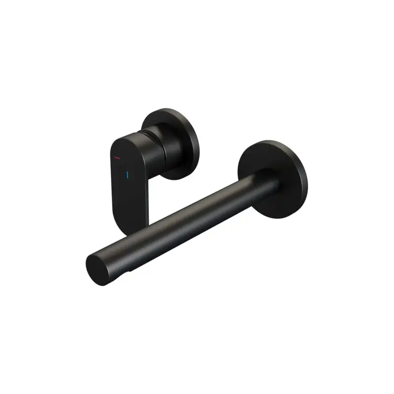 Black Edition inbouw wastafelmengkraan met rechte uitloop en rozetten - C2 mat zwart Express Levering