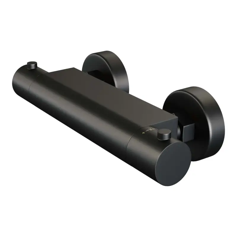 Opbouw douche thermostaatkraan mat zwart - BRAUER Black Edition Weekendaanbieding