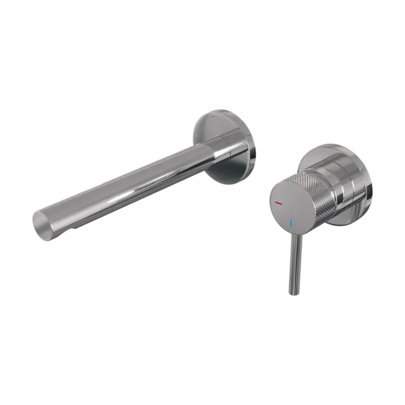 Snelle Levering Chrome Carving inbouw wastafelmengkraan met rechte uitloop, rozetten A1 chroom