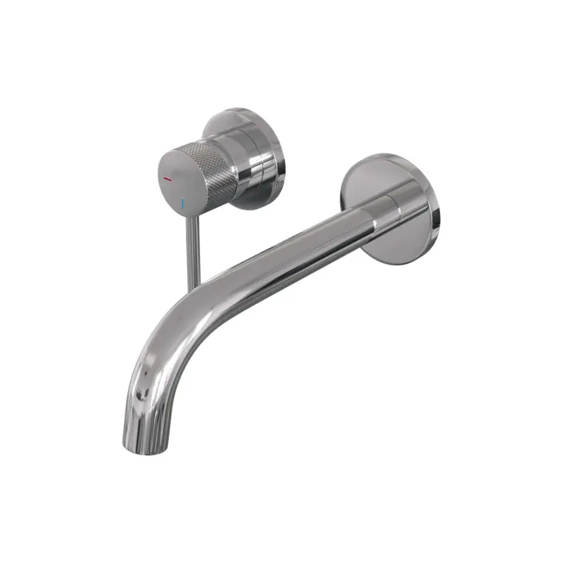 Laatste Kans Chrome Carving inbouw wastafelmengkraan met gebogen uitloop, rozetten (model A2)
