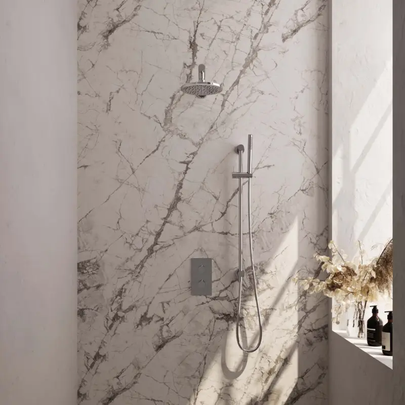 Chrome Edition thermostatische inbouw regendouche set met 3-weg omstelling 37 en luxe accessoires Veilige Betaling