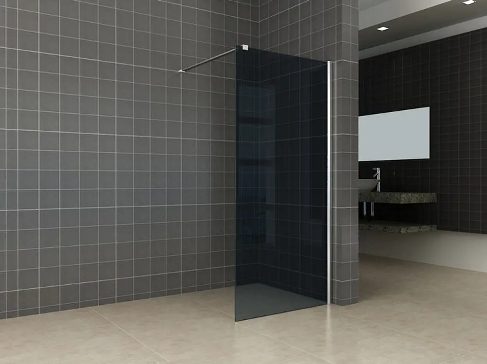 Favoriet Comfort inloopdouche 800 x 2000 x 10 mm nano rookglas/chroom