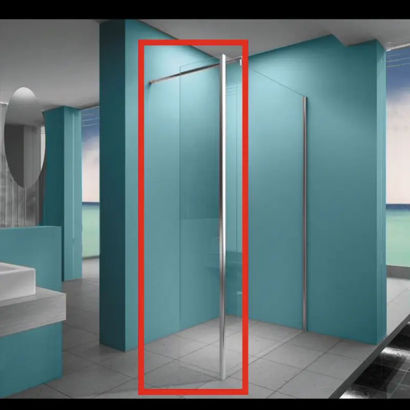 Eco zijwand met hoekprofiel 400 x 2000 x 8 mm nano helder glas/chroom Koopje
