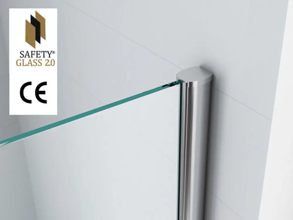 Express Levering Graffic inloopdouche 1200 x 2000 x 10 mm nano safety glass folie helder glas/chroom