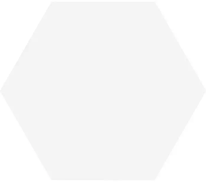 Gratis Retour Hexagon Timeless White mat 15x17