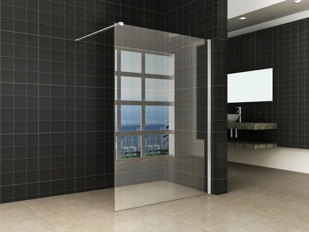 Veilige Betaling Hibera inloopdouche 1200 x 2000 x 10 mm nano helder glas/RVS