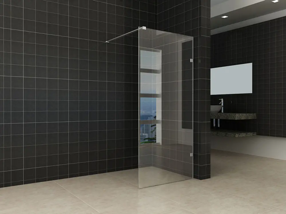 Less inloopdouche 500 x 2000 x 8 mm nano helder glas/chroom Populair