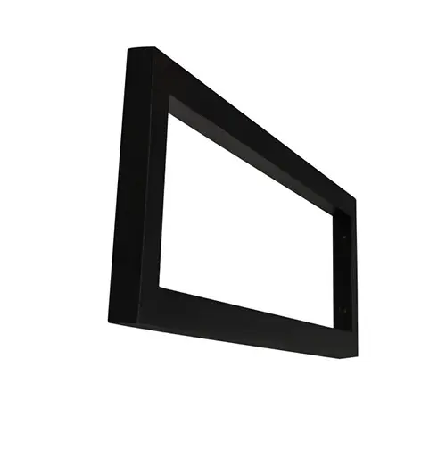 Beperkte Voorraad mat zwarte vierkante supportbeugel 40x14