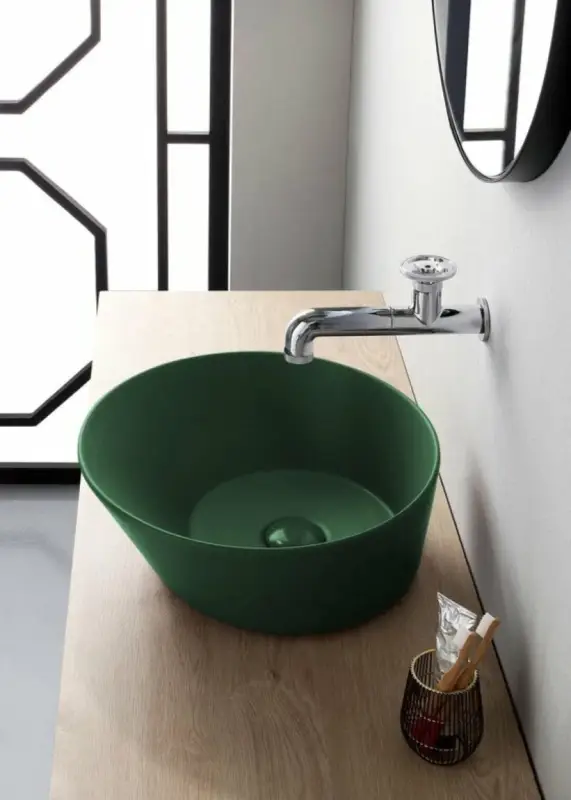 Mees design waskom rond mat groen Favoriet