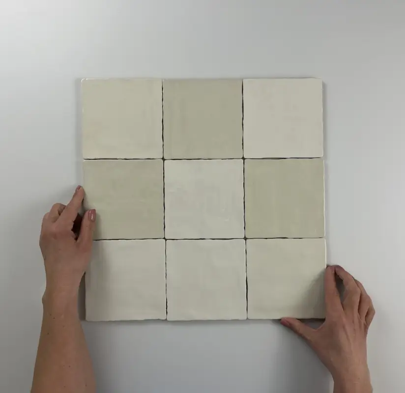 Betrouwbaar Moos Ivory glans handvorm 13x13
