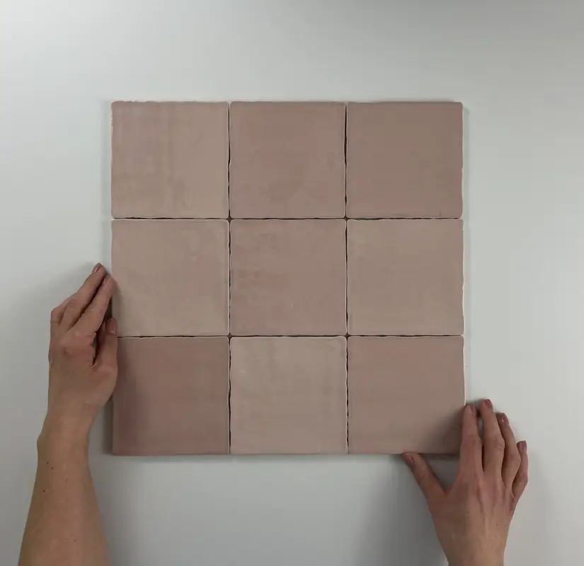 Meest Verkocht Moos Pink glans handvorm 13x13