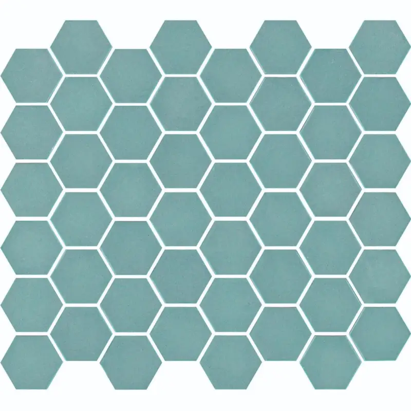 Mozaiek Valencia Hexagon Turquoise 4,3x5,0 Seizoensaanbieding