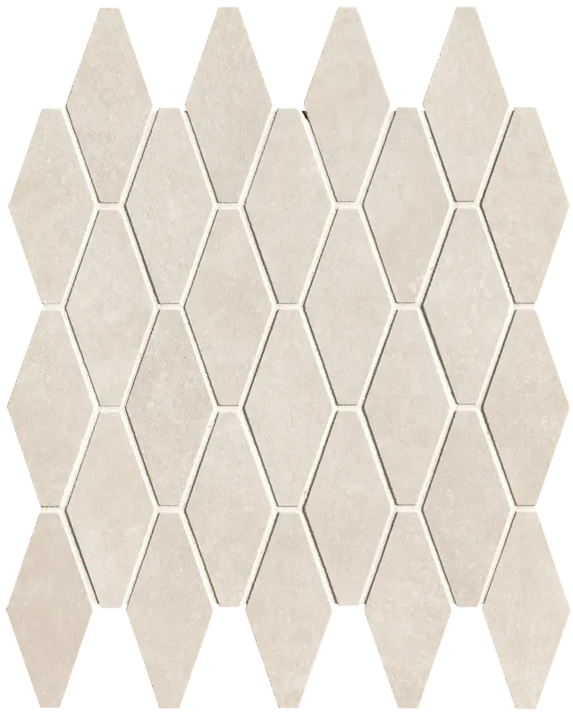 Goedkoop Nobu White rombi mosaico 5x11,5 rond op net van 31x35,5