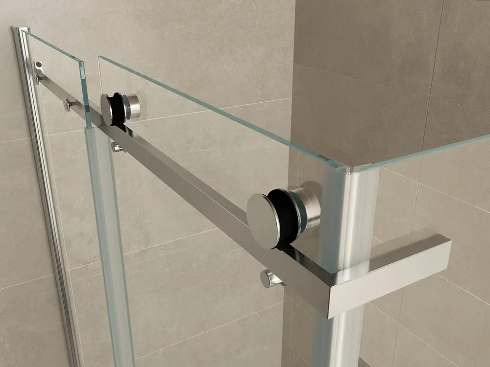 Pared cabine met 1 schuifdeur 1400 x 900 x 2000 x 8 mm nano helder glas/chroom Alleen Vandaag