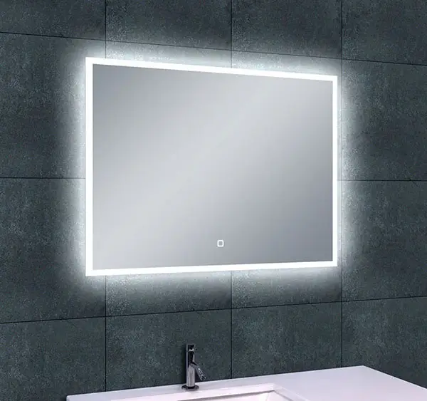 Flitsaanbieding Quatro spiegel rechthoek met LED, dimbaar en spiegelverwarming 80 x 60 cm