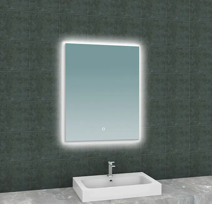 Snelle Levering Soul spiegel rechthoek met LED, dimbaar en spiegelverwarming 60 x 80 cm