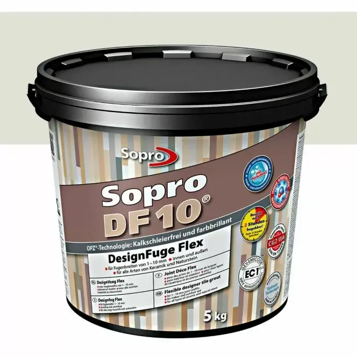 Voegmortel Sopro DF 10 Flexibel licht grijs nr. 16 5kg Dagaanbieding