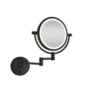 wand scheerspiegel met led verlichting mat zwart Koopje