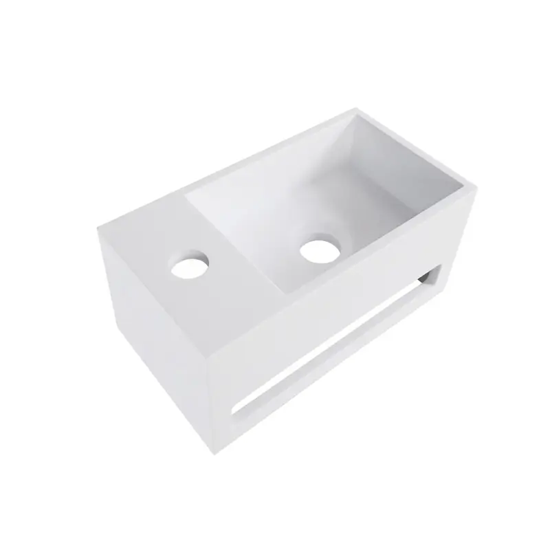 Wiesbaden Julia fontein links Solid surface 35 x 20 x 16 cm mat wit Express Levering