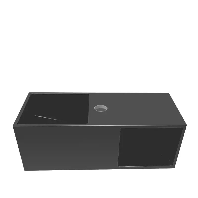 Wiesbaden Julia fontein Solid surface met nis 54 x 20 x 20 cm mat zwart Koop Vandaag