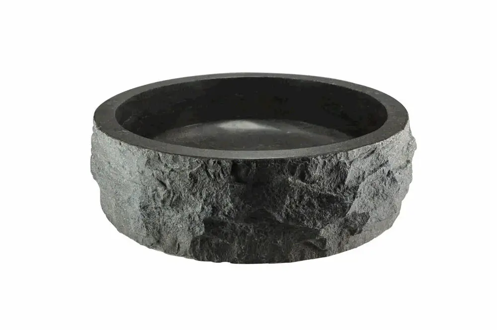 Tijdelijk Beschikbaar Wiesbaden Raw waskom rond hamerslag 40x12 cm hardsteen gezoet