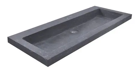 Veilige Betaling Wiesbaden Raw wastafel enkel met 1 kraangat 100x46x5 cm hardsteen gezoet