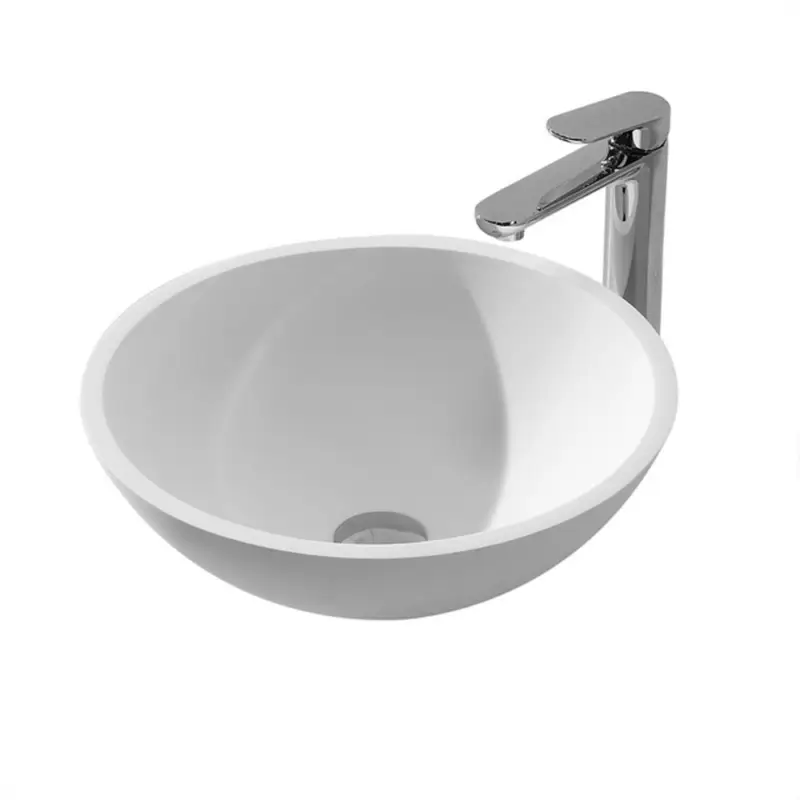 Koop Vandaag Wiesbaden Valerie waskom rond 43x13 cm solid surface mat wit