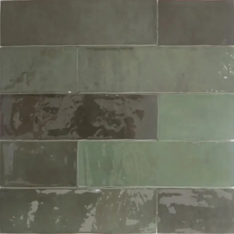 Exclusieve Aanbieding Wandtegel - Groen - 6,2x25cm - Glans - R87ATEM