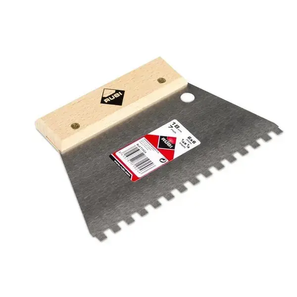 Rubi - Lijmspaan 18cm - Vertanding 6x6mm - Houten Greep Favoriet
