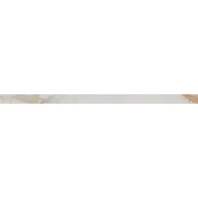 Marmerlook - Plinttegel - Creme - 5,5x120cm - Gepolijst - F25SEAW Gratis Retour
